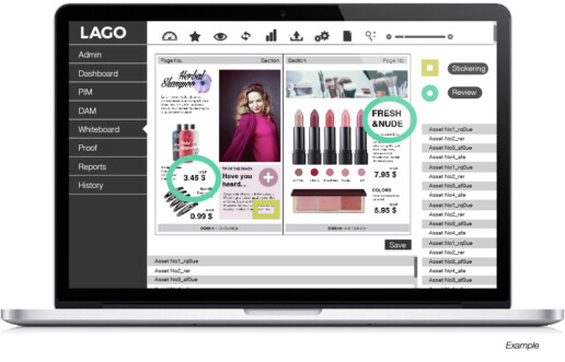 Screenshot von LAGO Whiteboard auf einem Monitor